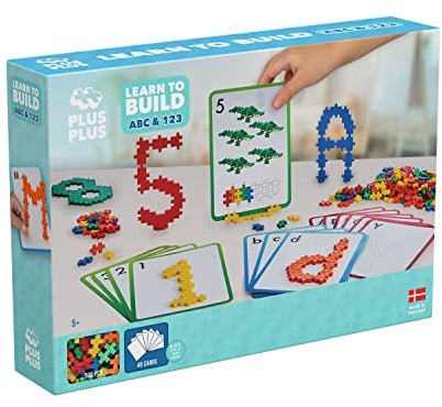 Plus Plus - Buchstaben Und Zahlen Lernen | 3D Puzzle | Puzzle Kinder | Puzzle Ab 5 Jahre Für Jungen | Puzzlespiele Für Kinder 600 Teile | Spiel Ab 5 Jahre