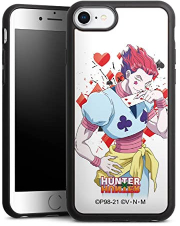 DeinDesign Holz Case kompatibel mit Apple iPhone SE (2022) Walnuss Handyhülle Echtholz Hülle Hisoka Morow Hunter x Hunter Fanartikel