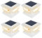 Sumaote 120 Lumen Solar Post Cap Light Outdoor Fits 4 x 4 Wood, 3x3 & 4x4 PCV/Vinyl Posts, Warm White Fence Deck Post Lights Solar Powered for Garden Yard Railing, IP65 Waterproof, 4 Pack