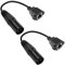 YACSEJAO 3 Pin XLR auf RJ45 Adapter 2PCS RJ45 auf XLR DMX Kabel 15CM XLR 3pin auf RJ45 Adapterkabel für Bühne und Tonstudio