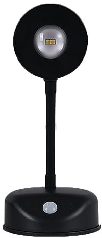 SUAVER Dimmbare Tischleuchte LED Wandleuchte mit Bewegungsmelder Aufladbare Wandlampe Touch 3 Farbmodi Nachttischlampe für Wohnzimmer Schlafzimmer Treppenhaus (Schwarz)