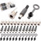 RUNCCI-YUN 12 Stück 12V-30V 5,5 X 2,1mm DC Power Jack Socket Set,5 A Buchse Panel Mount Niedervolt Steckverbinder mit 12Stück Gummi Schutzklappen 12Stück 5,5 x 2,1 mm DC Stecker