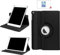 FURROB® iPad 9./8./7. Generation(10,2 Zoll, Modell 2021 2020 2019) Hülle Case-360 Grad Rotations PU Ledertasche Smart Cover mit Standfunktion für iPad 10.2 Tablet+Display Schutzfolie(Schwarz)