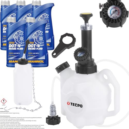 Bremsenentlüftungsgerät, 4L + Bremsflüssigkeit DOT4, 5L