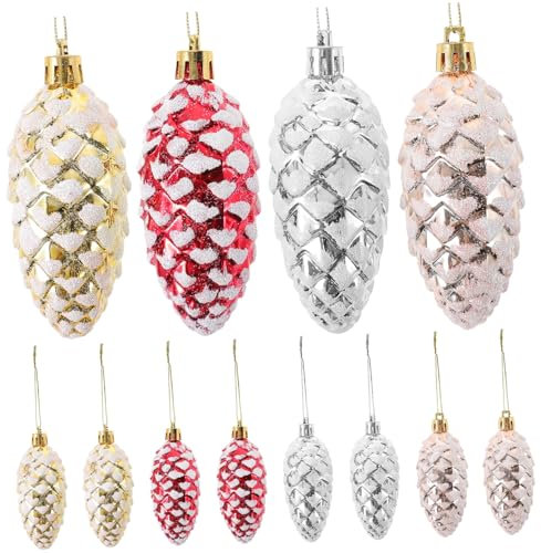 VINTORKY Weihnachtsbaum Aus Bunte Dekorationen Für Weihnachten Neujahr Und Partys Pro Box Und Champagnerfarben