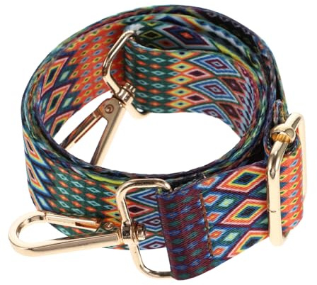 SAFIGLE Breiter Schulterriemen für Damen Crossbody Tasche aus Nylon und Metall Leichter Selbstgemacht Ersatzgurt Dekorativ und Einfach zu Montieren für Umhängetaschen