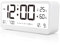 VINILITE Sveglia Digitale da Comodino a Batteria con Temperatura e Umidità, Calendario, Luce Notturna, 2 Allarme, Luminosità Regolabile, Orologio Digitale da Tavolo