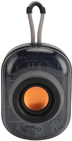 ASHATA RGB-Funklautsprecher, Tragbarer 5.3-Lautsprecher mit 10 W Stereoleistung, Speicherkarte, Wasserbeständig, LED-Licht, Zum Bootfahren, Schwimmen, Duschen