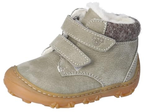 RICOSTA Jungen Winterstiefel NICO, Baby und Kleinkinder Lauflernschuhe, Weite: Weit, terracare,Barfuß-Schuh, eukalyptus (531), 22 EU