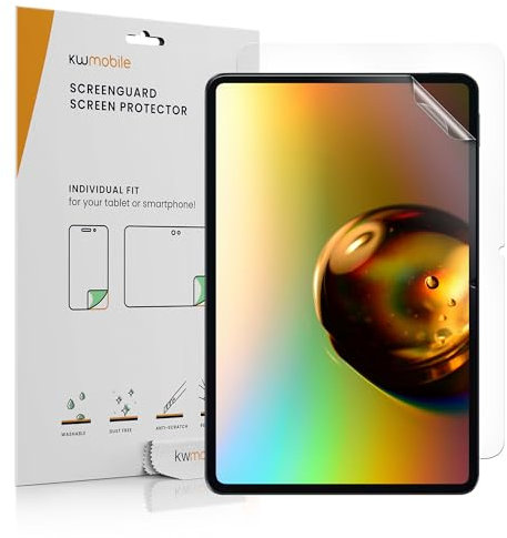 kwmobile 2X Salvapantallas Compatible con Xiaomi Pad 6S Pro 12.4 - Protector de Pantalla Transparente para Tablet