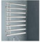 Beheizte Handtuchhalter für Badezimmer, Energiesparender elektrischer Handtuchwärmer zur Wandmontage, Thermostatischer Handtuchwärmer aus Edelstahl, A: Silber, Fest verdrahtet