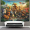 VUDBELAFC 3D Druck Jungle Animals Wandteppiche Poster Ornament Wandbehang Wandteppich Raumteiler Vorhang Für Schlafzimmer Wohnzimmer Tapisseries 70cmx100cm