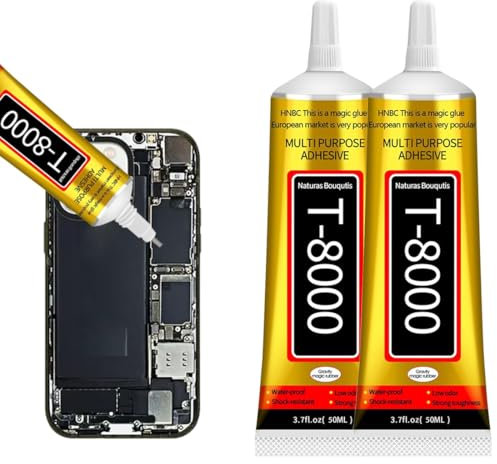 T8000 Handy Display Kleber, 2 Stück T8000 Kleber, Kristallklarem Kleber, Smartphone Display Verwendung Kleber, Kleber Für Smartphone Display, Für handy Kleber Rückseite, Modellbau Kleber #100ml
