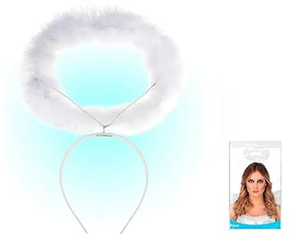 LP Divertissements Lot de 12 - Serre-tête auréole d'ange blanc luxe