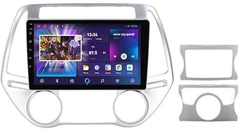 JYZHAO 9-Zoll-Touchscreen Android Autoradio 2 Din GPS-Navigation Für Hyundai i20 2012-2014 Con Plug-and-Play Unterstützung USB-Spiegelverbindung Radio Video Player Rückfahrkamera