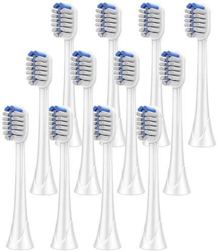 12x Ondomed Aufsätze M1X für alle HX-Philips Sonicare Ersatzbürsten - weiß | Kompatible Aufsteckbürsten - Bürstenköpfe Medium-Weich, Modell M1X, Click-on-System