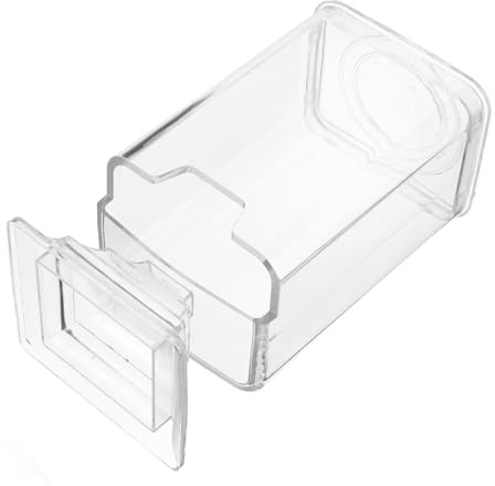 LIFKOME Cotton Pad Holder Box with Dispenser, Vanity Storage Canister for Makeup Remover Pads, Dustproof Plastic Cotton Ball Container for Bathroom and Cosmetic Countertops