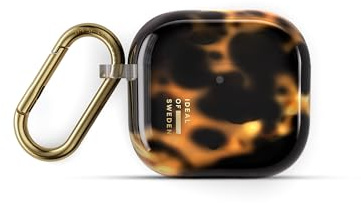 IDEAL OF SWEDEN Clear AirPods Gen4 Schildpattoptik - Robustes, Niedliches Design Mit Haken, Vollständig Kompatibel mit Qi Wireless Charging, USB-C- Und Lightning-Kabeln