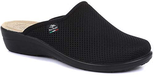 Fly Flot Wide-Fit Anatomic Clogs - Black Size 6