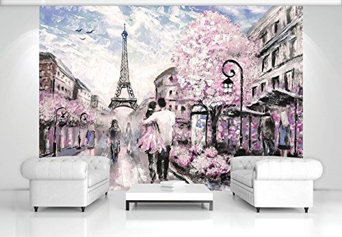 Forwall Fototapete Vlies - Tapete Moderne Wanddeko Paris VEXXXL (416cm. x 254cm.) AMF11470VEXXXL Wandtapete Design Tapete Wohnzimmer Schlafzimmer