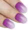 Bling Art False Nails Magenta Gel Ombre Oval Medium Fake Acrylic 24 Tips