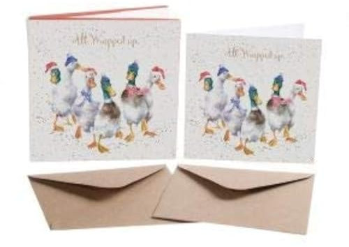 Wrendale Designs by Hannah Dale - All Wrapped Up - Christmas Card Box Set - Pack of 8