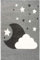 ScandicLiving Kinderteppich 120x180 cm Wolke/Mond silbergrau