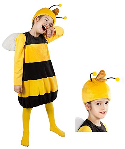 Maskworld Willi Kostüm mit Kopfbedeckung für Kinder - Biene Maja - Zweiteilig - Tierkostüm (122-128)