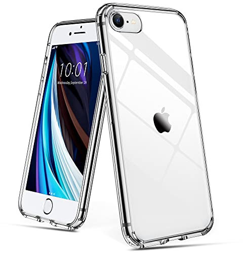 UNBREAKcable Schutz Hülle Kompatibel mit iPhone 7/8/SE 2020, Transparent [stoßfest & vergilbungsfrei] Silikon Handyhülle, TPU+PC Harte Rückseite, Klar