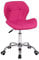 Modern Fabric Swivel Office Chair, Height Adjustable Padded Armless Desk Chair with Wheels for Home Office, Rose