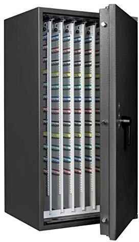 Secureo Format Schlüsseltresor STL 1680 Kl. I, Doppelbartschloss mit 2 Schlüsseln, Grad 1 nach EN 1143-1, H120xB65xT53 cm, 272 kg