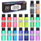 Shuttle Art Acrylfarben Set, 16 Chamäleonfarben in Flaschen (je 60ml), Acrylfarben mit Perlglanz, für Leinwand, Glas, Steine, Nägel, Wände, Tontöpfe, Keramik, Holz geeignet
