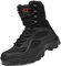 IYVW 5.AA A0511 Leder Stiefel Kampfstiefel Einsatzstiefel mit Reissverschluss Militär Bundeswehr Wandern Tactical Boot Schwarz 44EU
