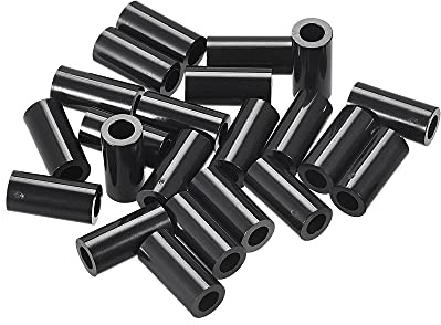 sourcing map Separador redondo ABS ID 4.2mm OD 7mm L 15mm Separador plástico para impresora 3D TV montaje en pared toma eléctrica, negro, 100pcs