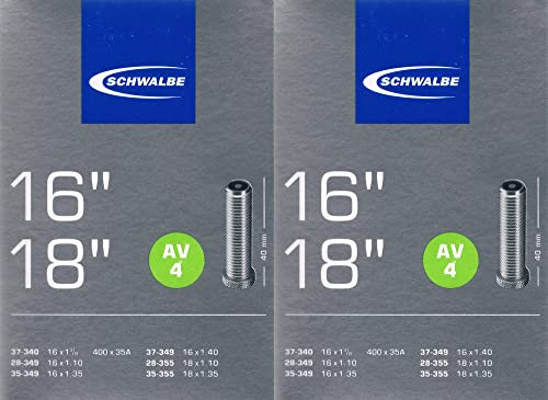 2X Schwalbe AV 4 Schlauch 16' 18' Ventil: Auto Schrader AV4 Autoventil