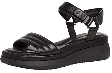 Tamaris Femme Sandales, Dame Sandales Fines,TOUCHit,Chaussures d'été,élégantes,féminines,à Talon léger,lanière,Black,37 EU