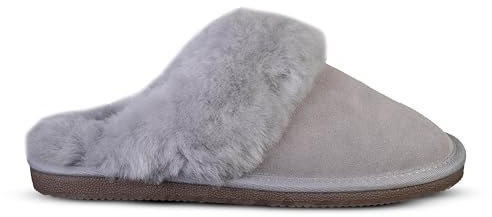 BIOSOFT Comfort & Easy Walk Damen Lammfell Hausschuhe grau 38 Grey Light