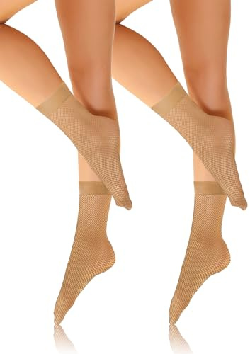 Sesto Senso 2 Pares Calcetines Tobilleros Cortos Rejilla Para Mujer