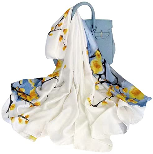 prinfantasy Seidenschals Damen Leicht HalstüCher Wollschal Silk Schal 180 cm X 90 cm M180050