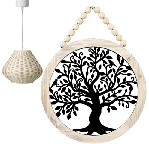 Albero a vita in ferro battuto - Arte a parete 'albero a vita in ferro battuto nero,Life Tree Wall Art Albero genealogico Parete in metallo Scavato Camera da letto Soggiorno Decor Decorazione Smashing