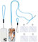 simarro Handykette Universal, 1 Schlüsselband +1 Handgelenkschlaufe + 1 Fingerband + 4 Transparent Abstandshalter, Handy Band Zum Umhängen Verstellbares Umhängeband für alle Smartphone (Blau)