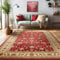 SIMPEX Orientalischer Teppich Wohnzimmer, Schlafzimmer, Esszimmer, Läufer, Flur Boho Teppich Kurzflor Weich 12 mm Carpet Orient, Rot, 160 x 230 cm