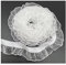 PWHUYJLEY 10M 10MM Rüschenband Elastisch, Spitze Rüschengummi für Hochzeit Dekorative Kleidung Haar DIY Nähen Zubehör (Weiß)