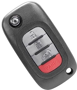 MACHSWON Telecomando a 4 pulsanti per auto con telecomando per Smart Forfour 2015-2017 2015-2017 433 MHz Chip 4A