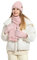 CAMLAKEE Damen Mütze Schal Handschuhe Set Frauen Winter Beanie Wintermütze DamenSchal Handschuh für Teenager Mädchen Rot