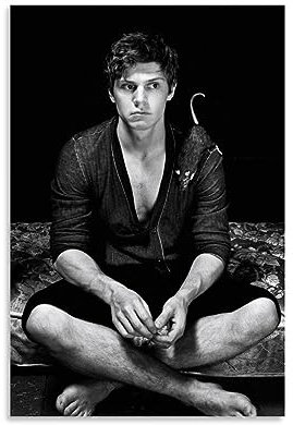 OqcEha Evan Peters Retro-Poster, Schauspieler, Superstar-Kunstwerke, Bild-Druck, Wandkunst, Malerei, Leinwand, Geschenk, Dekoration, Zuhause, dekorativ, 50 x 75 cm