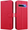 UITUIM Coque pour Samsung Galaxy S10 (Pas pour S10+), Coque Etui Portefeuille Cuir avec Rabat Porte Carte Clapet Magnétique Flip Case Étui Housse de Protection Etui pour Samsung Galaxy S10 4G,Rouge