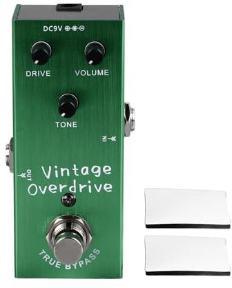 Gitarreneffektpedal High Gain Soundeffektpedal Einstellbares Vintage Overdrive Gitarrenpedal True Bypass Instrumentenzubehör (Hellgrün)