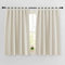 PONY DANCE Cortinas Opacas Termicas Aislantes Frio y Calor 140x137 CM Cortinas Cortas Dormitorio 2 Piezas Cocina Ventana con Trabillas, Beige Claro