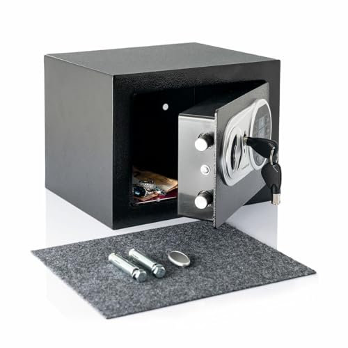 InnovaGoods® Caja Fuerte con Cerradura Electrónica, Caja de Seguridad con Teclado, Perfecta para Hogar, Oficina, Hotel ideal para Almacenar Joyería, Dinero en Efectivo, Documentos.